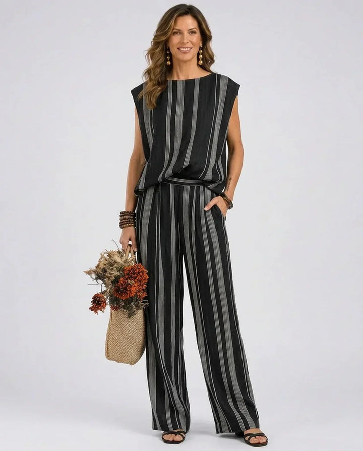 Alessia - Elegant Striped Two-Piece Set