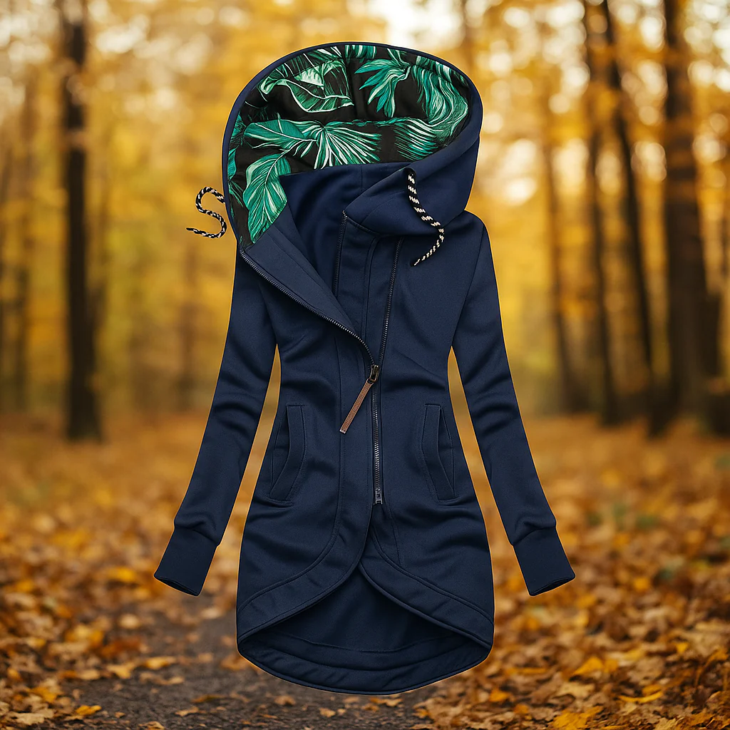 Harriet™ | Floral Lined Hooded Coat