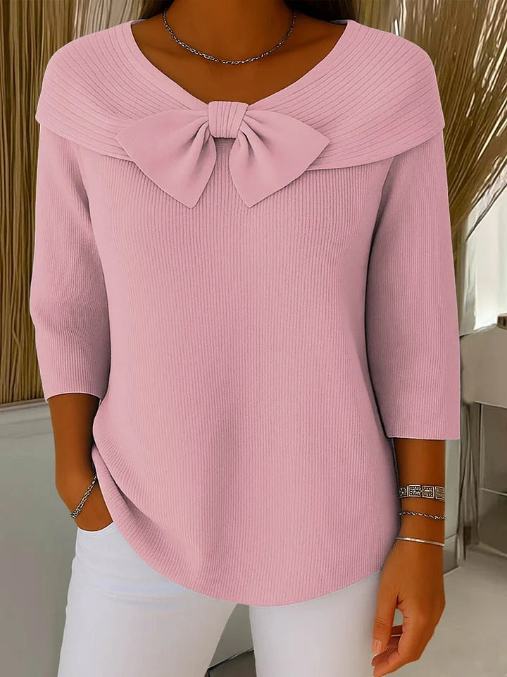 Teresina | Sweater with Bow and Round Neck