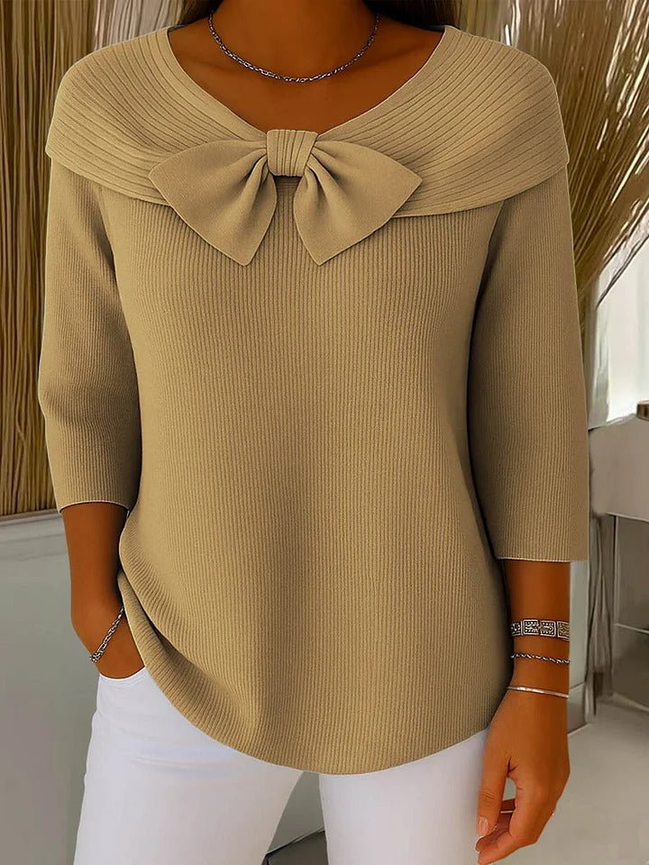 Teresina | Sweater with Bow and Round Neck