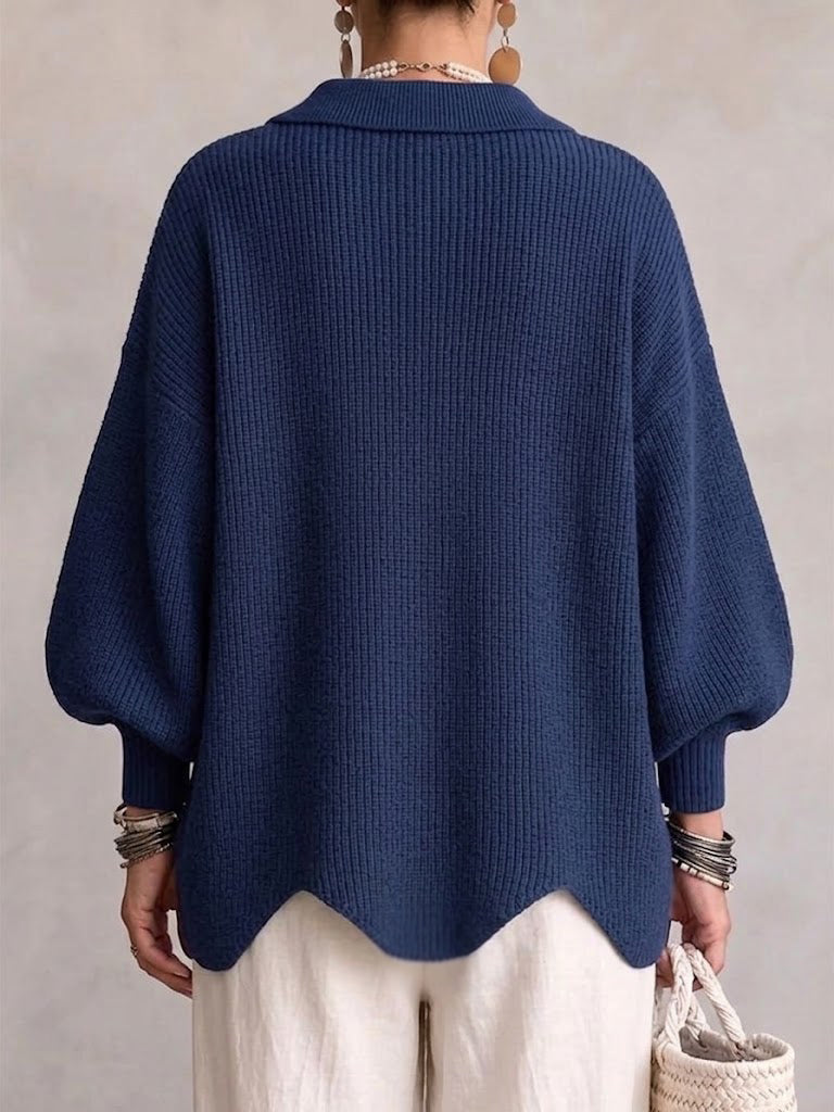 Hydrangea | Oversized Cardigan with Golden Buttons