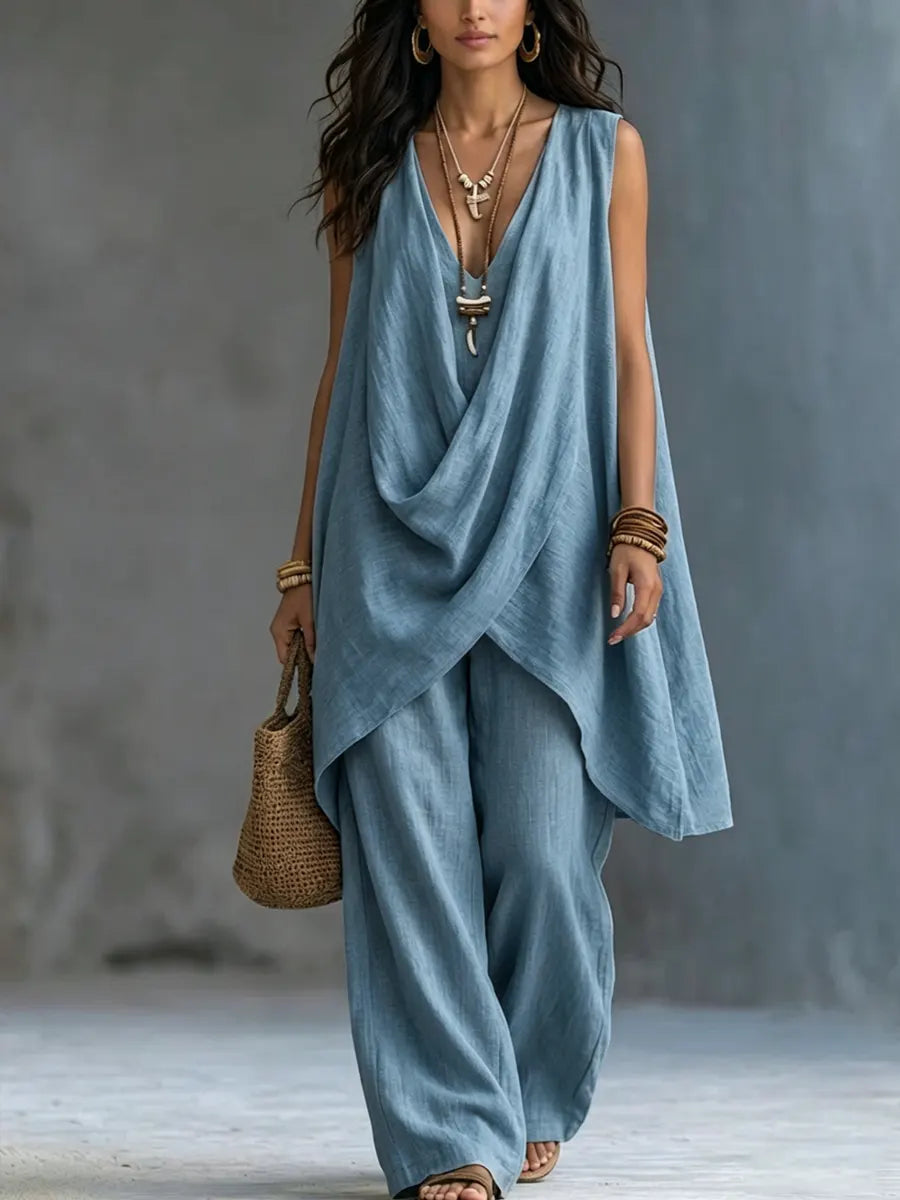 Aramelle™ | Bohemian Style Relaxed Wrap Two-Piece Set