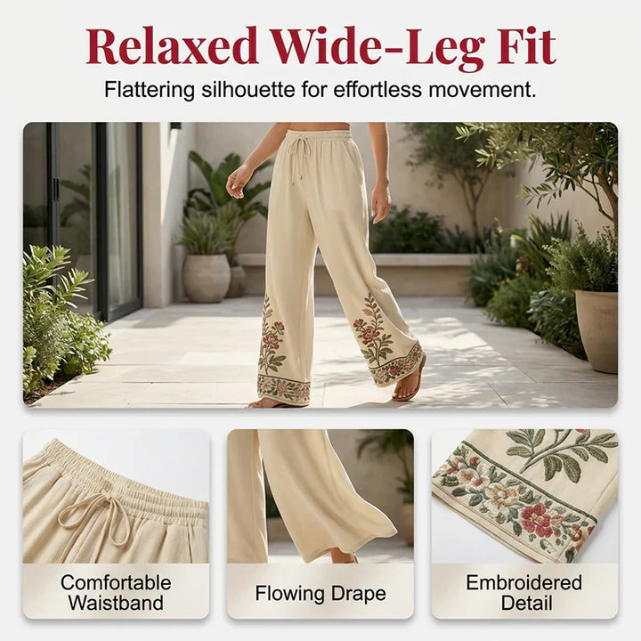 Rexanne™ | Floral Embroidered Two-Piece Lounge Set