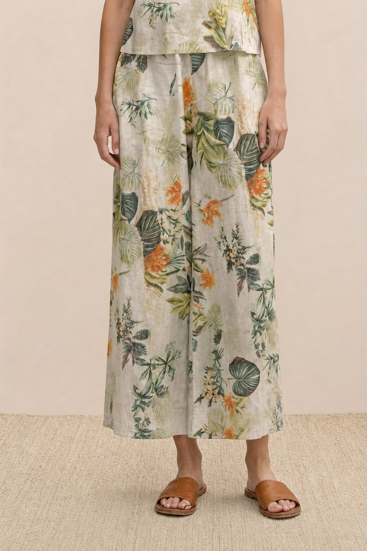 Bertille™ | Floral Two-Piece Wide-Leg Set