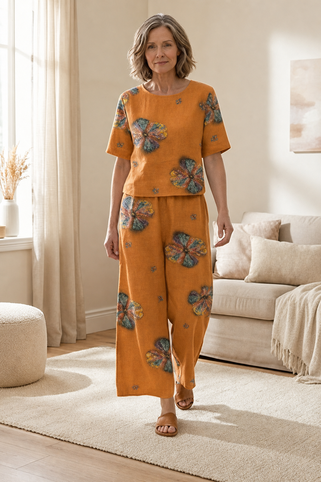 Bertille™ | Floral Two-Piece Wide-Leg Set