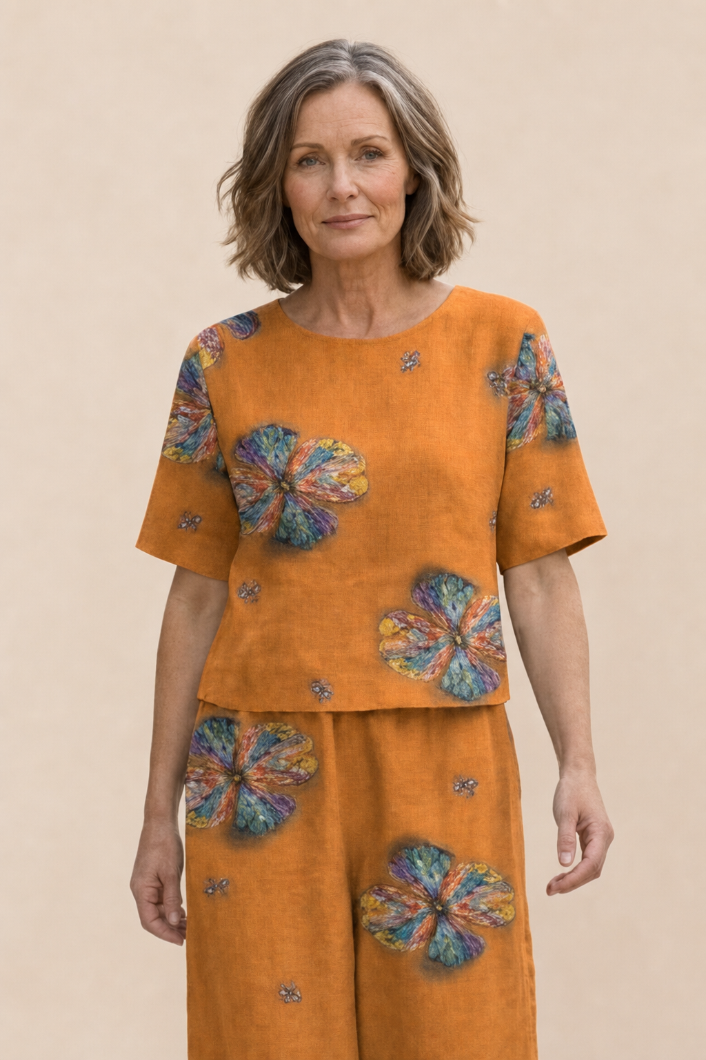 Bertille™ | Floral Two-Piece Wide-Leg Set