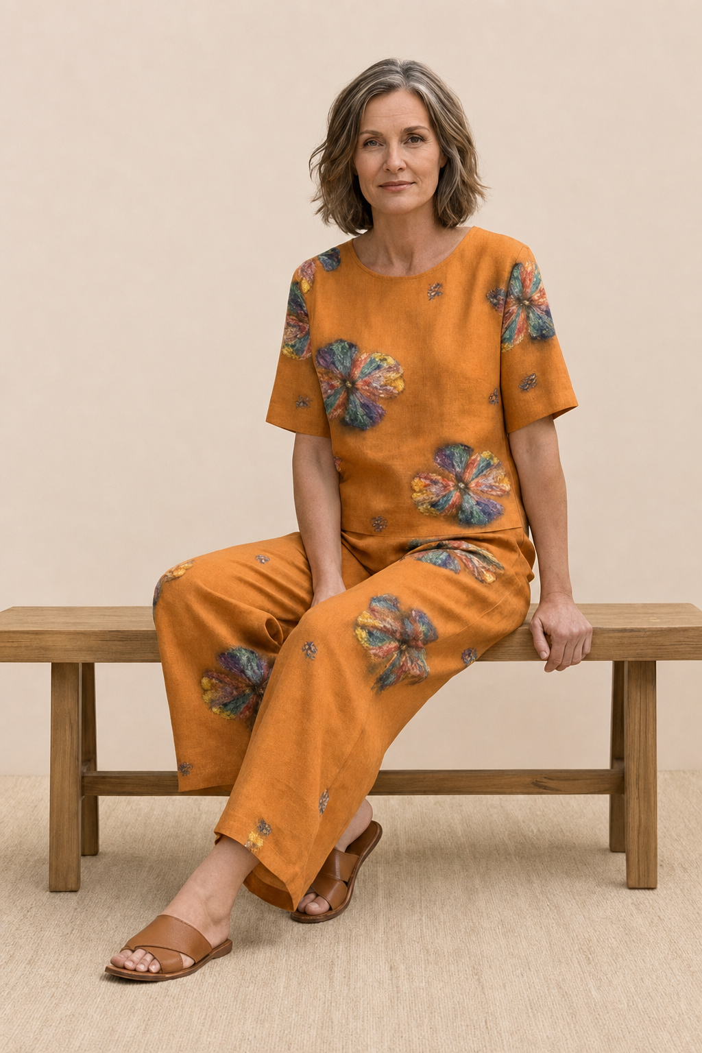 Bertille™ | Floral Two-Piece Wide-Leg Set
