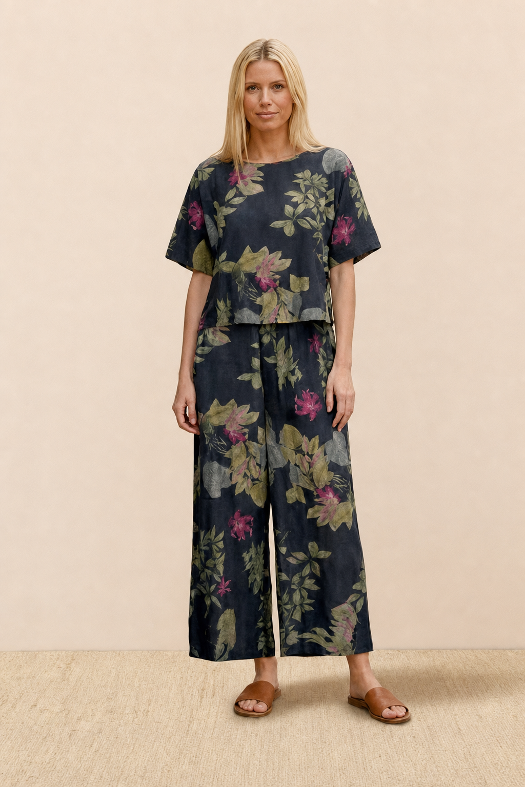 Bertille™ | Floral Two-Piece Wide-Leg Set