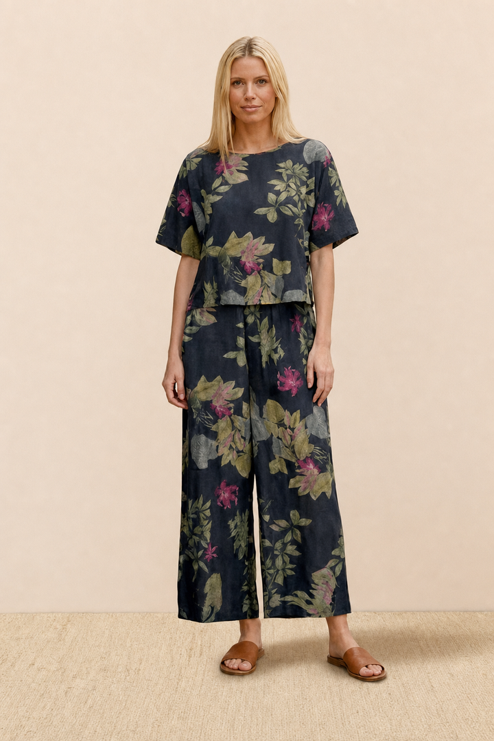Bertille™ | Floral Two-Piece Wide-Leg Set