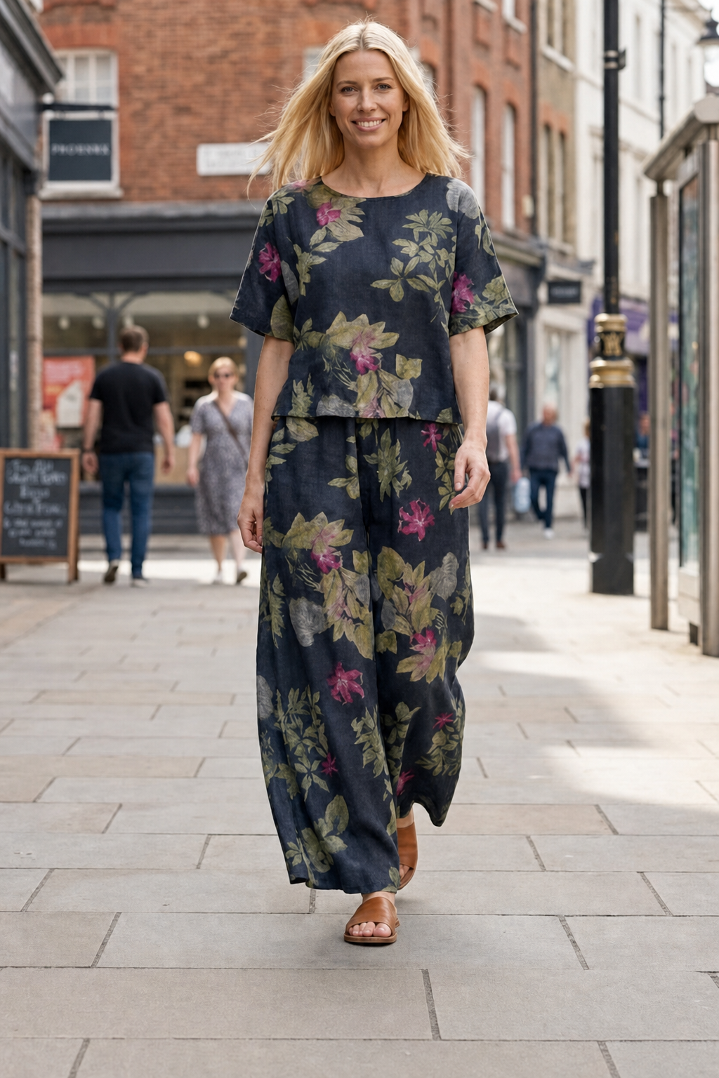 Bertille™ | Floral Two-Piece Wide-Leg Set