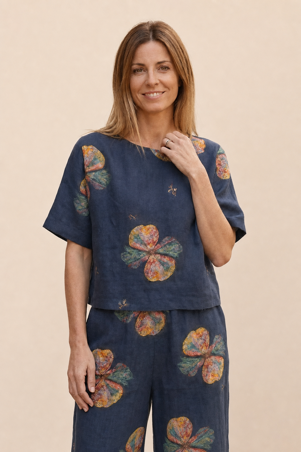 Bertille™ | Floral Two-Piece Wide-Leg Set