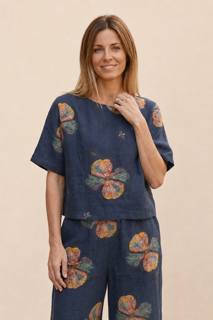 Bertille™ | Floral Two-Piece Wide-Leg Set