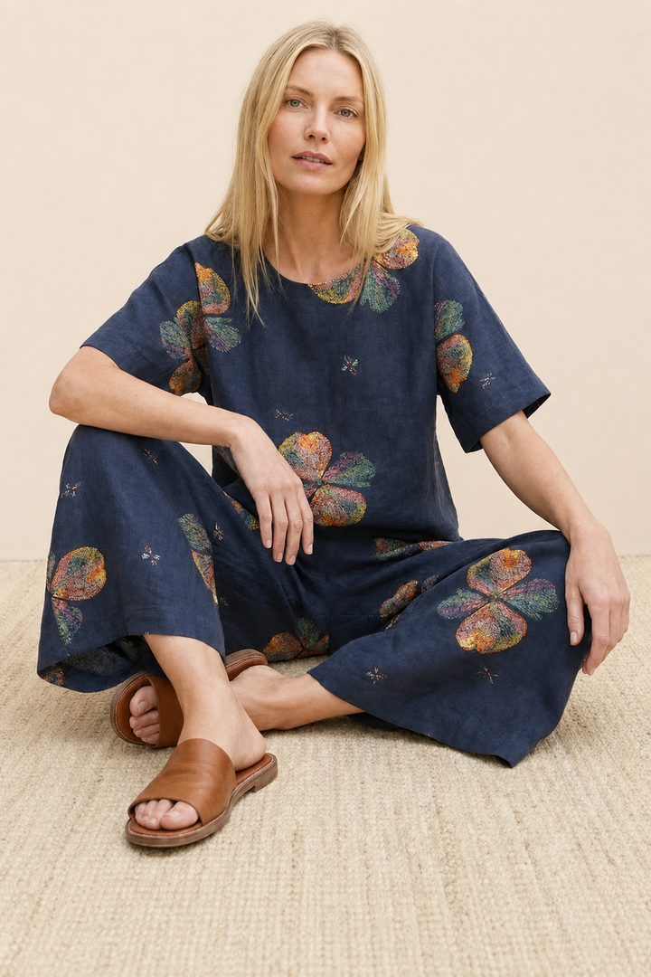 Bertille™ | Floral Two-Piece Wide-Leg Set