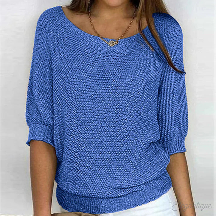 Gabriela™ | Elegant Braided Knit Sweater