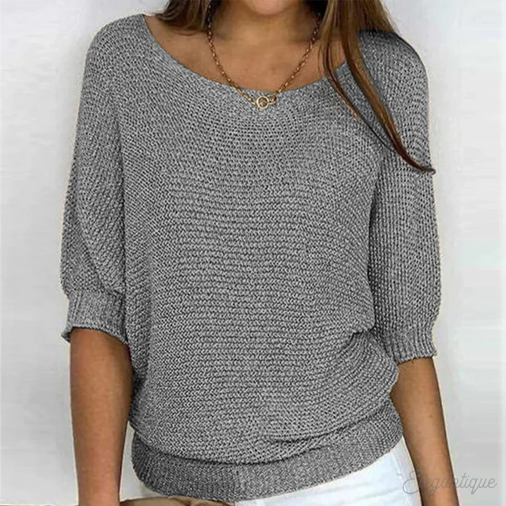 Gabriela™ | Elegant Braided Knit Sweater