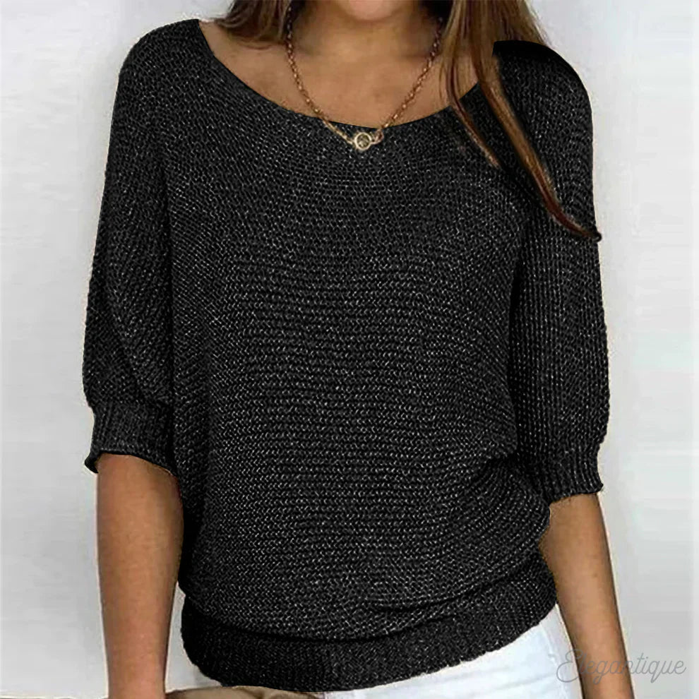 Gabriela™ | Elegant Braided Knit Sweater