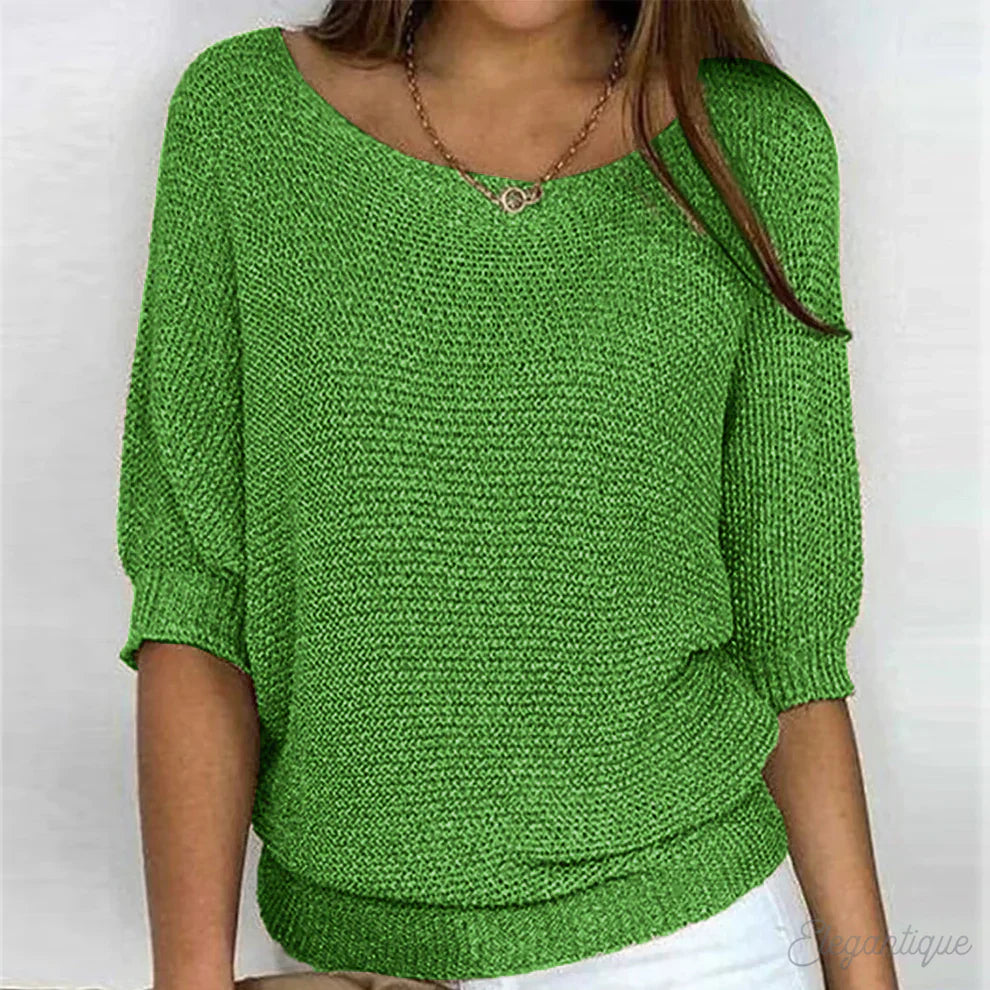 Gabriela™ | Elegant Braided Knit Sweater