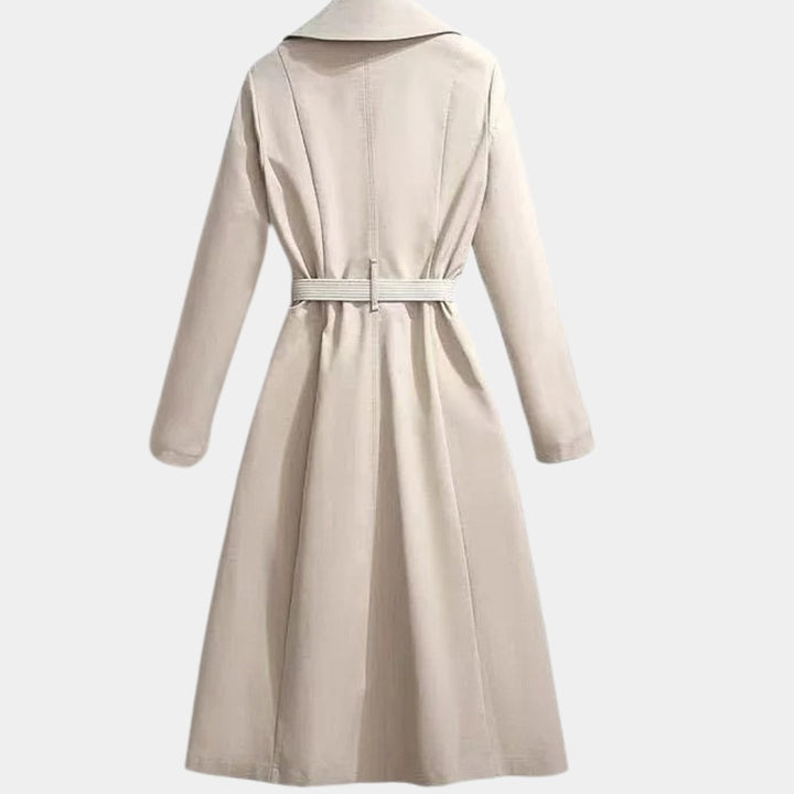 Clarice | Belted Classic Midi Trench Coat