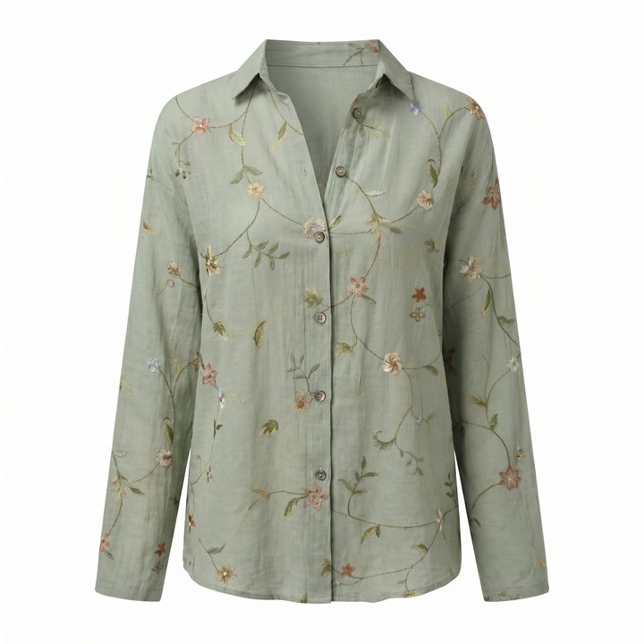 Women's Blouse | Abstract Print Split Neck