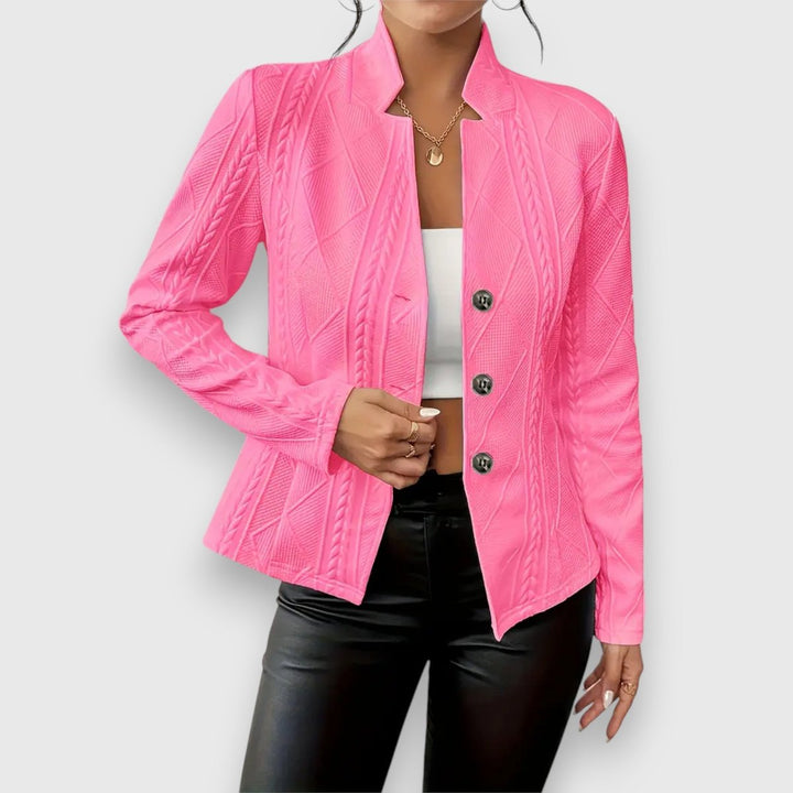 Loretta | Textured Button-Front Cardigan