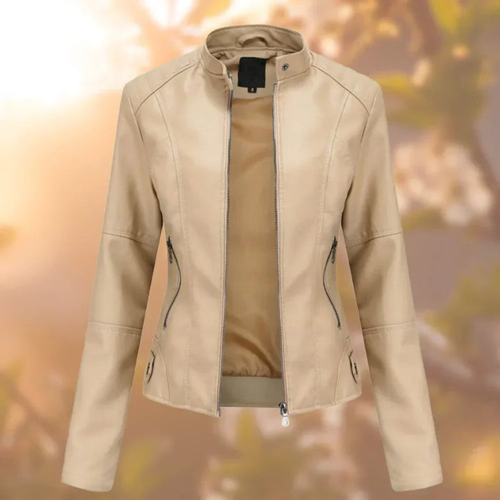 Victoria | Slim-Fit Zip-Up Moto Jacket